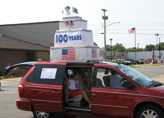 van in parade